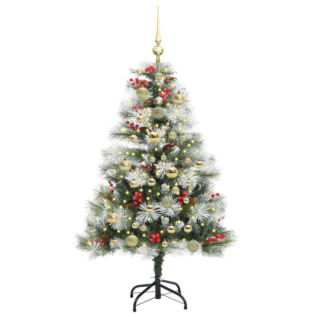 vidaXL Artificial Christmas Tree Green and white 120 cm - 45933