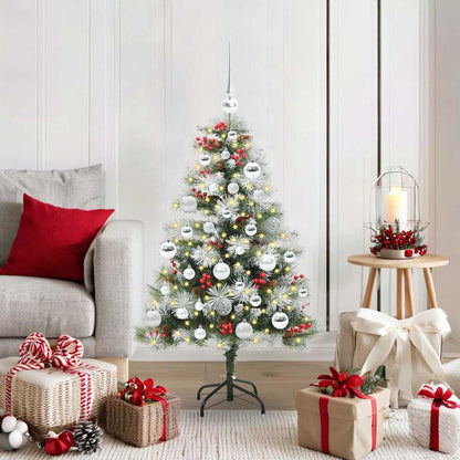 vidaXL Artificial Christmas Tree Green and white 120 cm - 45934