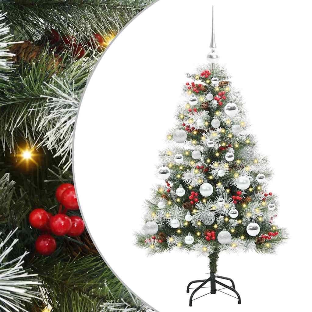 vidaXL Artificial Christmas Tree Green and white 120 cm - 45934