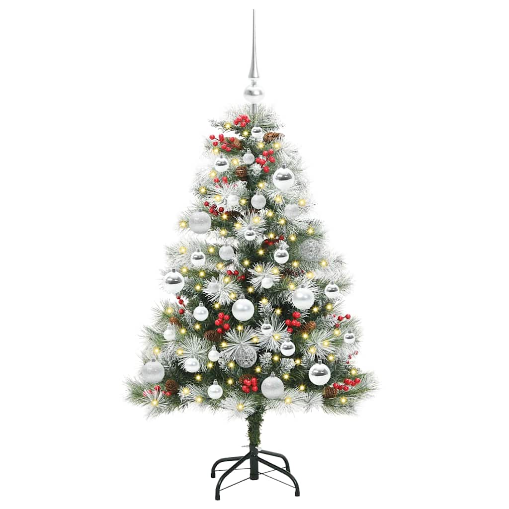 vidaXL Artificial Christmas Tree Green and white 120 cm - 45934