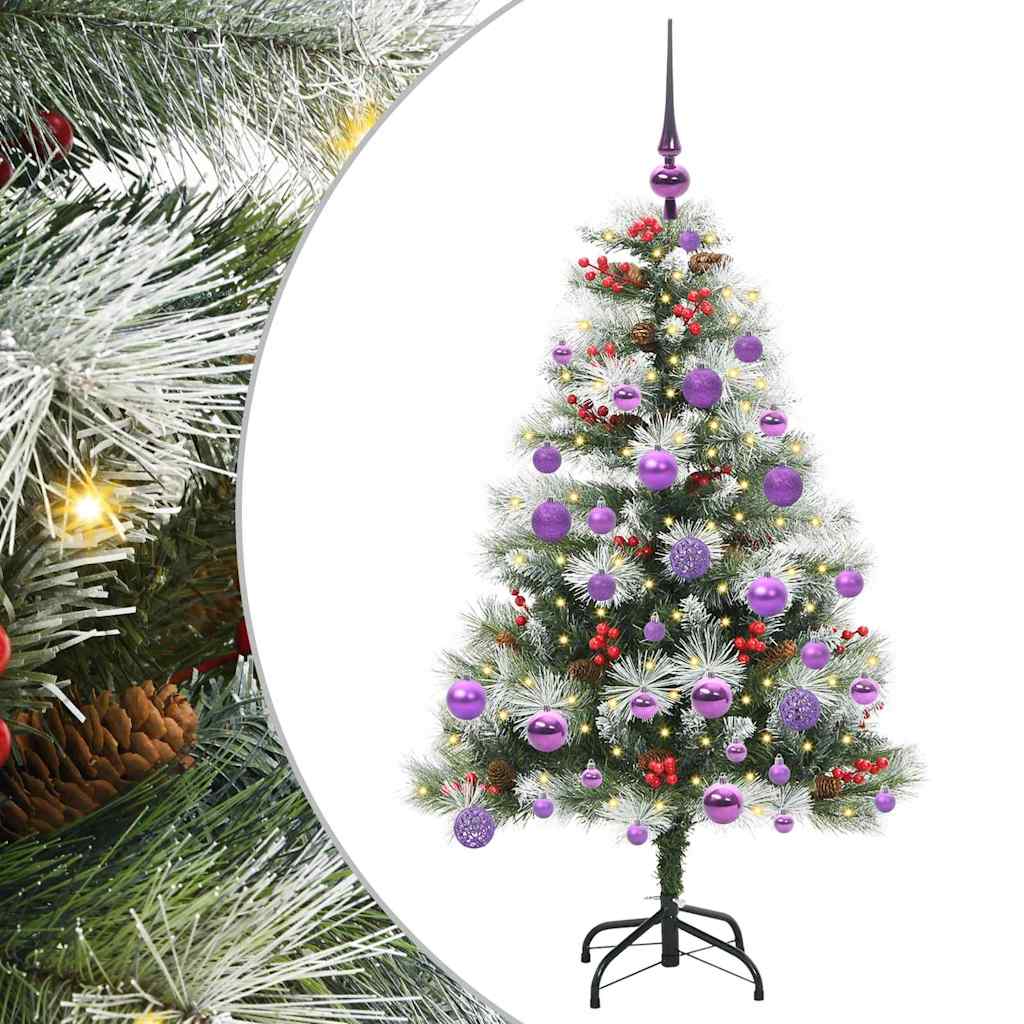 vidaXL Artificial Christmas Tree Green and white 120 cm - 45943
