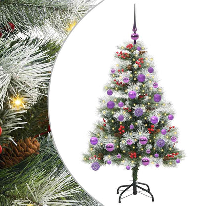 vidaXL Artificial Christmas Tree Green and white 120 cm - 45943