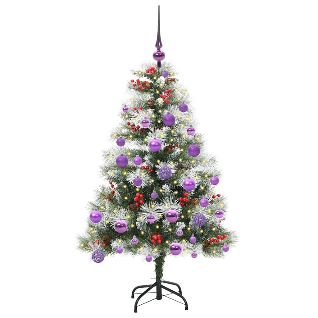 vidaXL Artificial Christmas Tree Green and white 120 cm - 45943