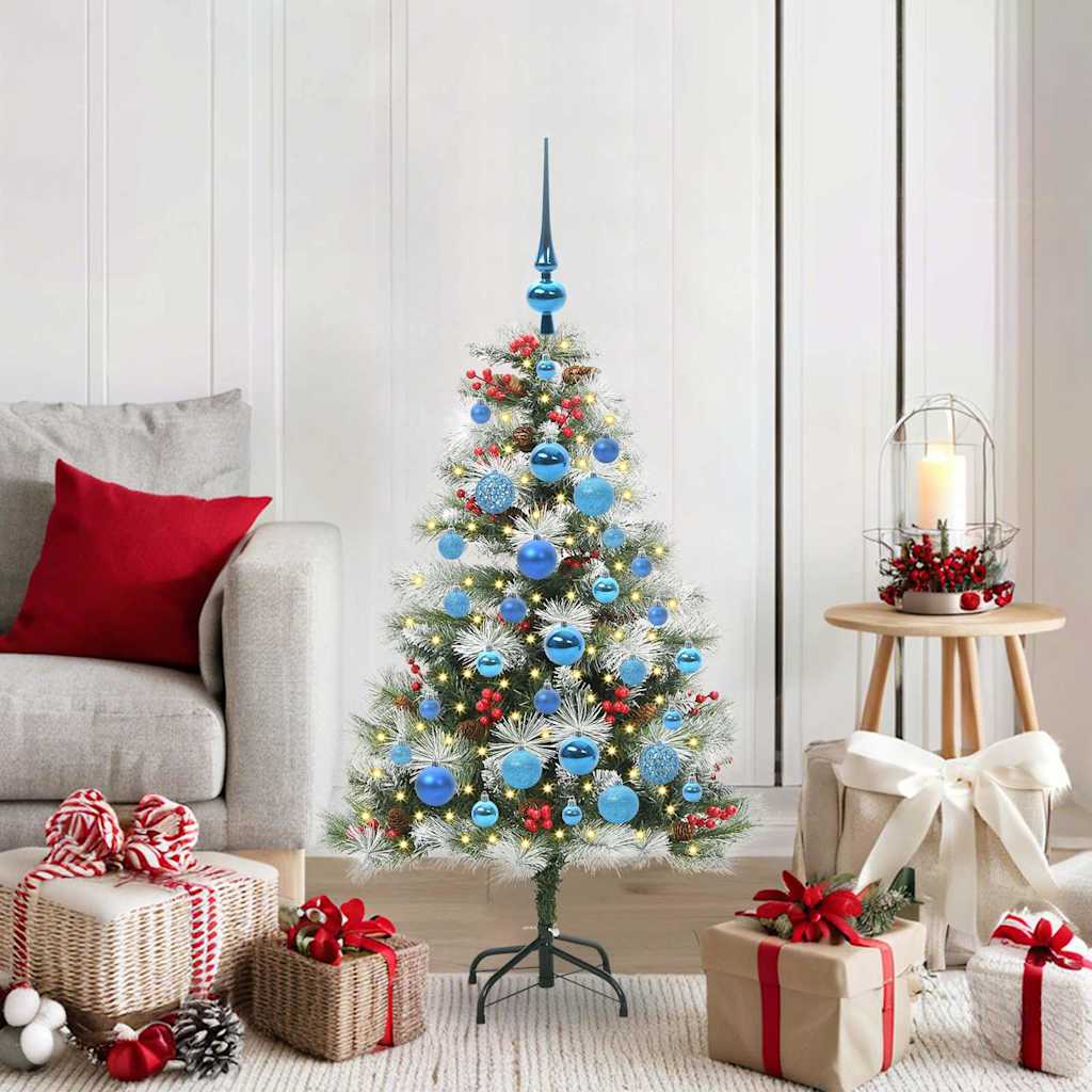 vidaXL Artificial Christmas Tree Green and white 120 cm - 45948