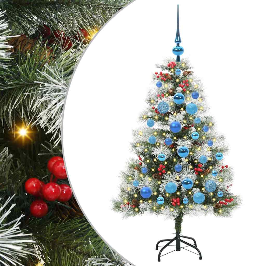 vidaXL Artificial Christmas Tree Green and white 120 cm - 45948