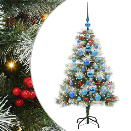 vidaXL Artificial Christmas Tree Green and white 120 cm - 45948