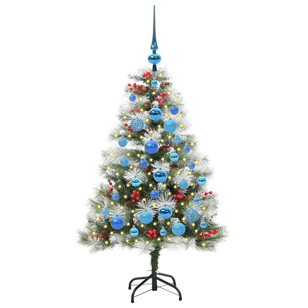 vidaXL Artificial Christmas Tree Green and white 120 cm - 45948