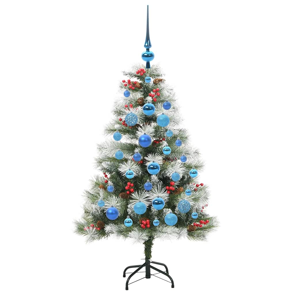 vidaXL Artificial Christmas Tree Green and white 120 cm - 45948
