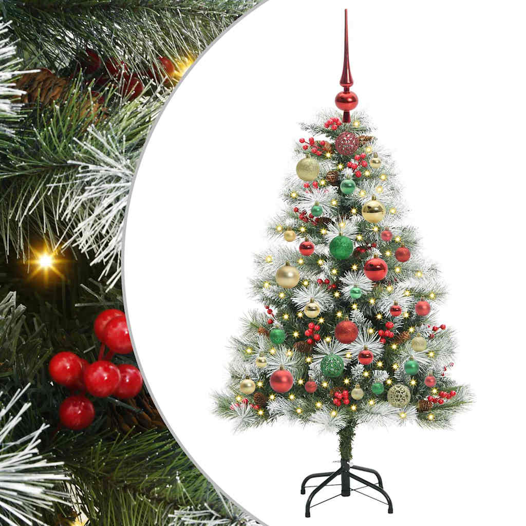vidaXL Artificial Christmas Tree Green and white 120 cm - 45951