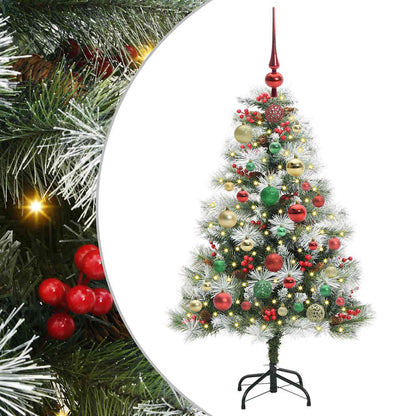 vidaXL Artificial Christmas Tree Green and white 120 cm - 45951