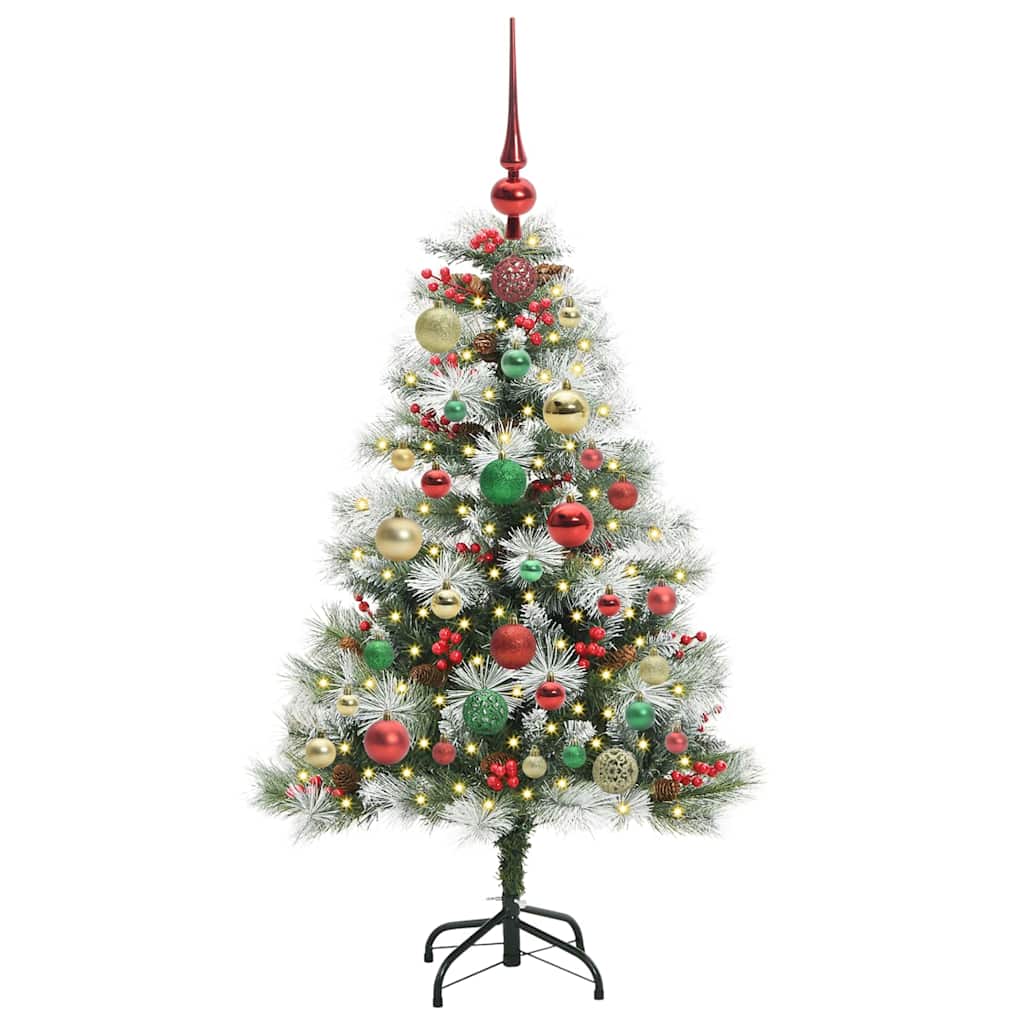 vidaXL Artificial Christmas Tree Green and white 120 cm - 45951