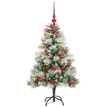vidaXL Artificial Christmas Tree Green and white 120 cm - 45951