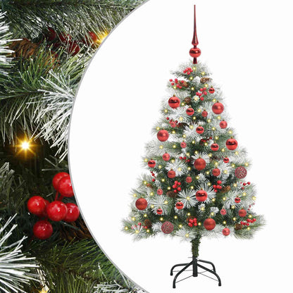 vidaXL Artificial Christmas Tree Green and white 150 cm