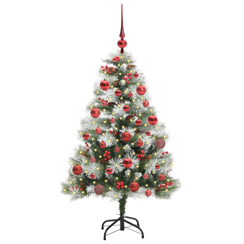 vidaXL Artificial Christmas Tree Green and white 150 cm