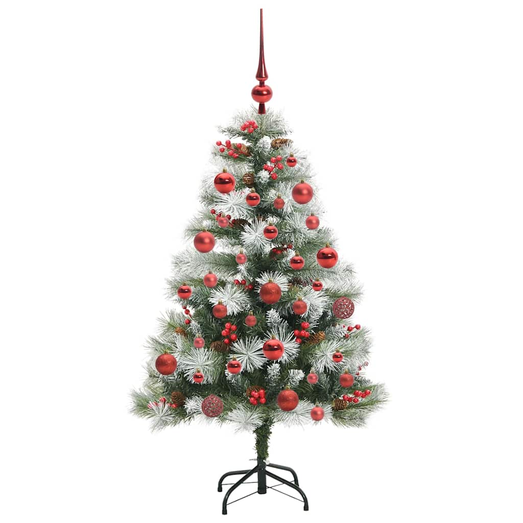 vidaXL Artificial Christmas Tree Green and white 150 cm
