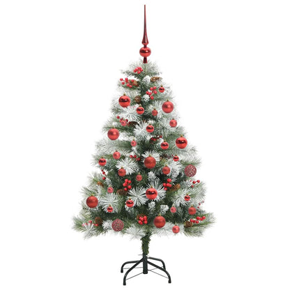 vidaXL Artificial Christmas Tree Green and white 150 cm