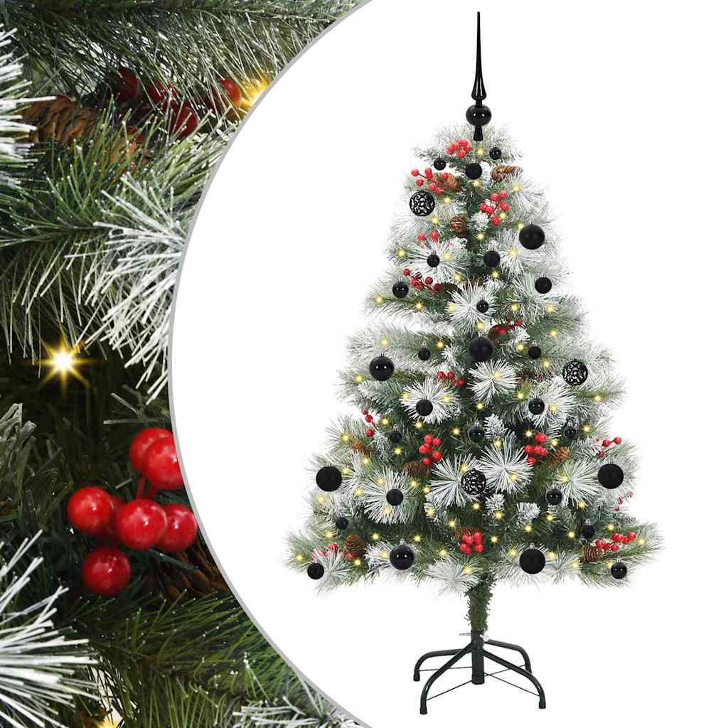 vidaXL Artificial Christmas Tree Green and white 150 cm - 45965
