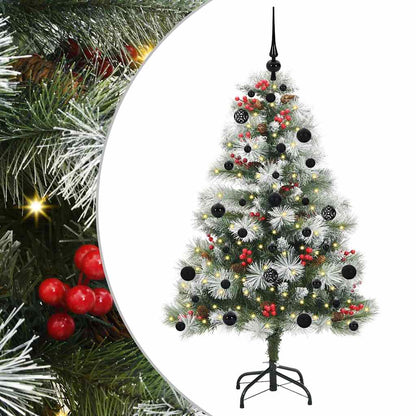 vidaXL Artificial Christmas Tree Green and white 150 cm - 45965