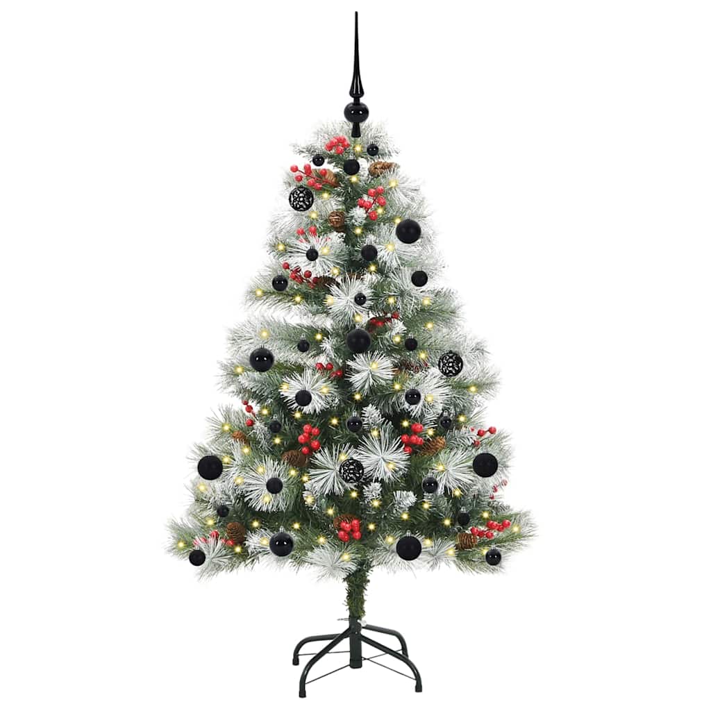 vidaXL Artificial Christmas Tree Green and white 150 cm - 45965