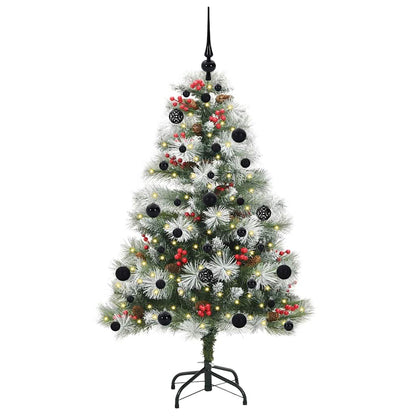 vidaXL Artificial Christmas Tree Green and white 150 cm - 45965