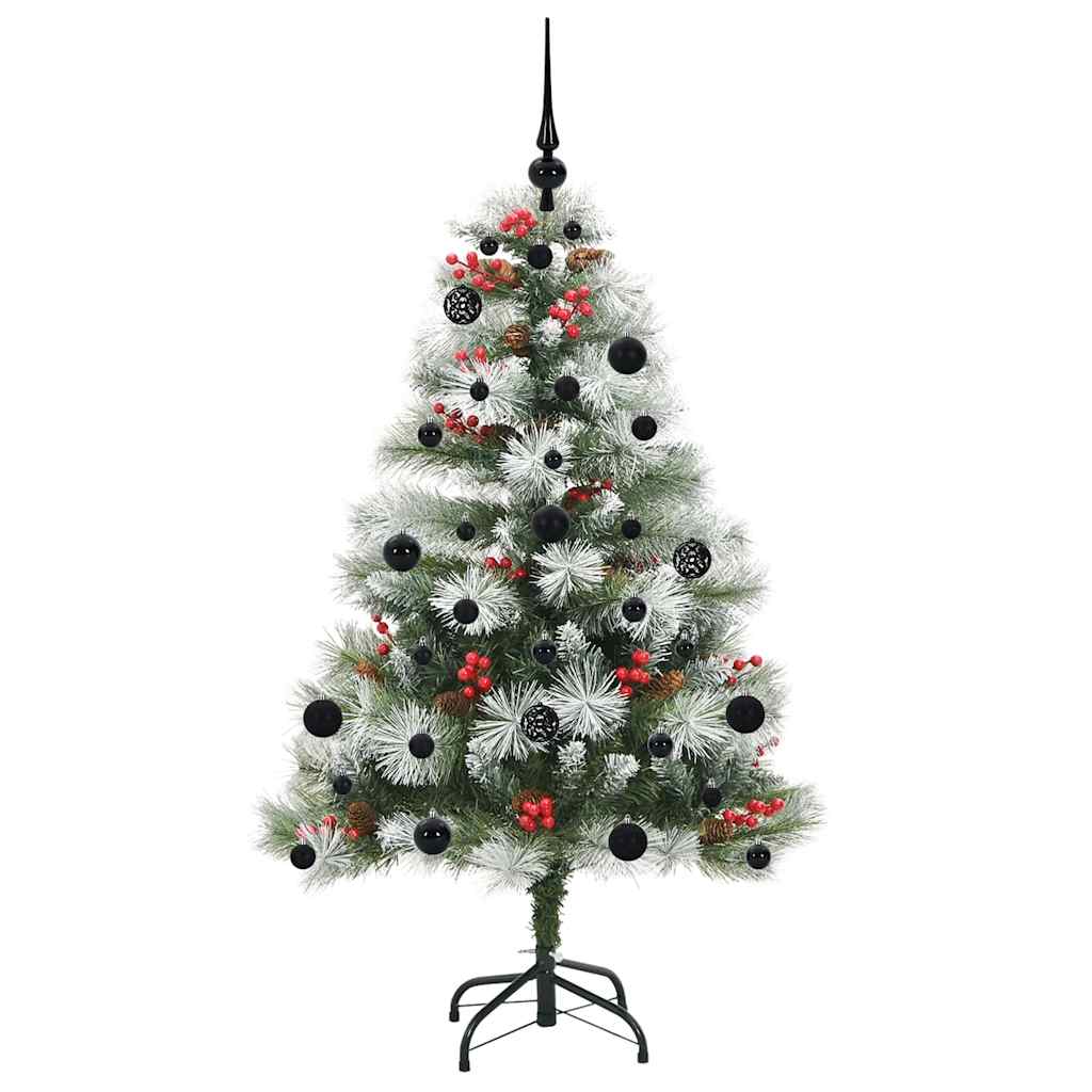 vidaXL Artificial Christmas Tree Green and white 150 cm - 45965