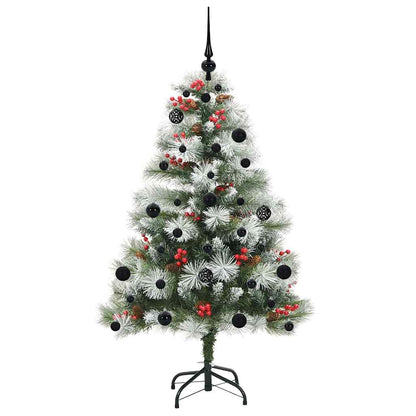vidaXL Artificial Christmas Tree Green and white 150 cm - 45965