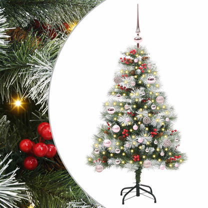 vidaXL Artificial Christmas Tree Green and white 150 cm - 45976