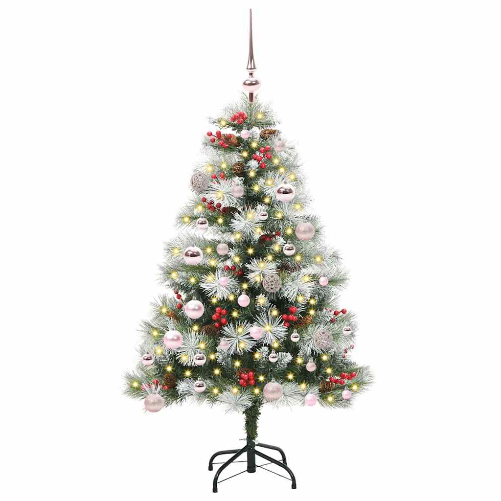 vidaXL Artificial Christmas Tree Green and white 150 cm - 45976