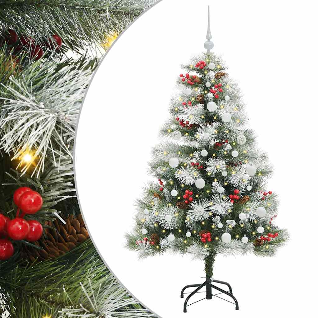 vidaXL Artificial Christmas Tree Green and white 150 cm - 45985