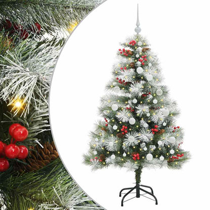 vidaXL Artificial Christmas Tree Green and white 150 cm - 45985