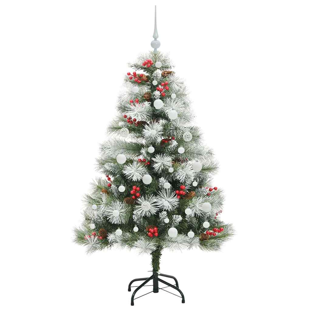 vidaXL Artificial Christmas Tree Green and white 150 cm - 45985
