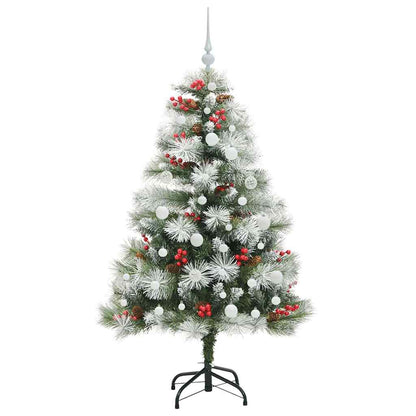 vidaXL Artificial Christmas Tree Green and white 150 cm - 45985