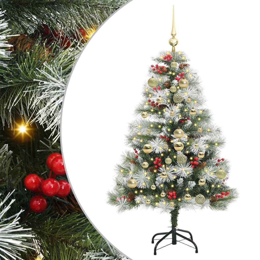 vidaXL Artificial Christmas Tree Green and white 150 cm - 45990
