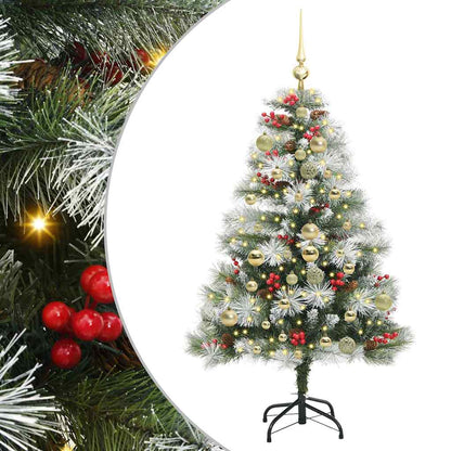 vidaXL Artificial Christmas Tree Green and white 150 cm - 45990
