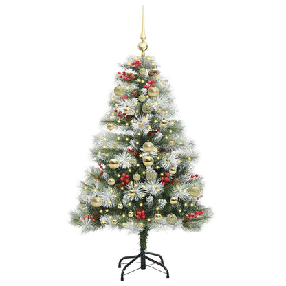 vidaXL Artificial Christmas Tree Green and white 150 cm - 45990