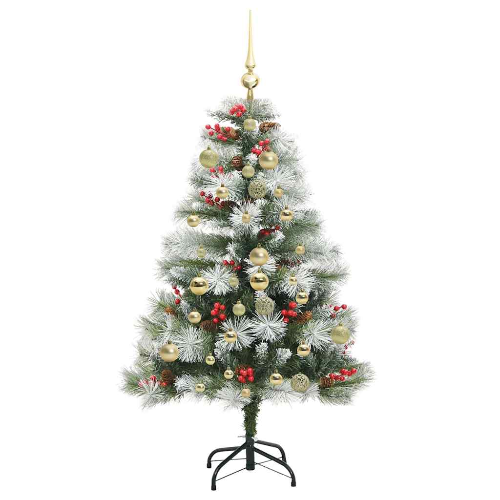 vidaXL Artificial Christmas Tree Green and white 150 cm - 45990