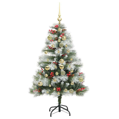 vidaXL Artificial Christmas Tree Green and white 150 cm - 45990