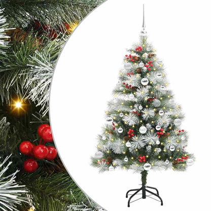 vidaXL Artificial Christmas Tree Green and white 150 cm - 45995