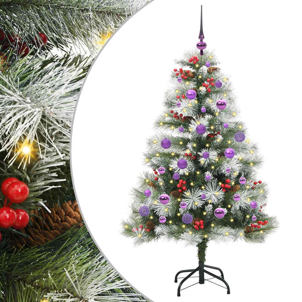 vidaXL Artificial Christmas Tree Green and white 150 cm - 46002