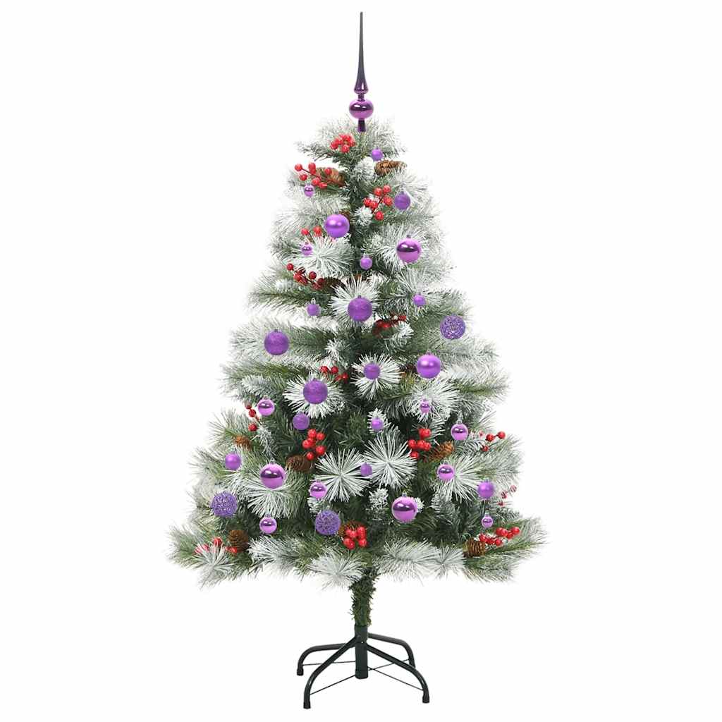 vidaXL Artificial Christmas Tree Green and white 150 cm - 46002