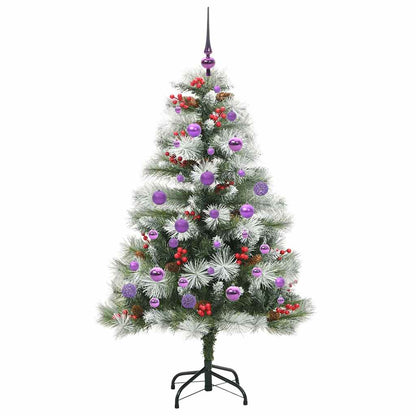 vidaXL Artificial Christmas Tree Green and white 150 cm - 46002