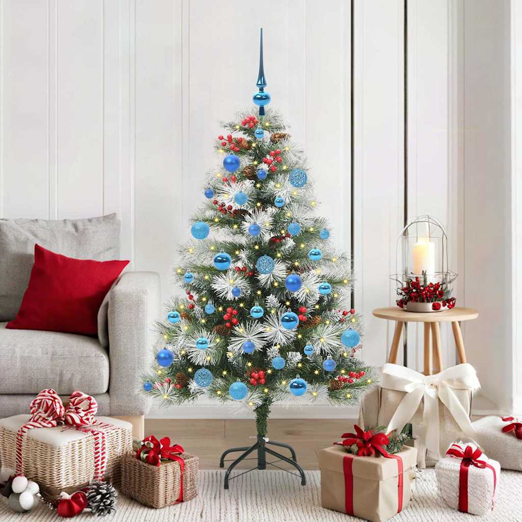 vidaXL Artificial Christmas Tree Green and white 150 cm - 46006