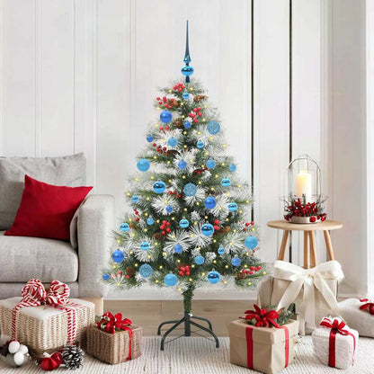 vidaXL Artificial Christmas Tree Green and white 150 cm - 46006