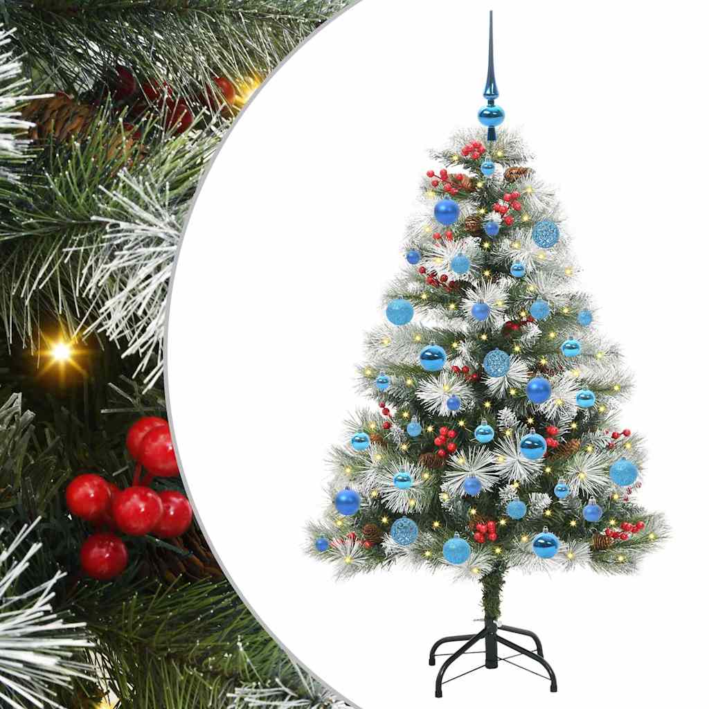 vidaXL Artificial Christmas Tree Green and white 150 cm - 46006