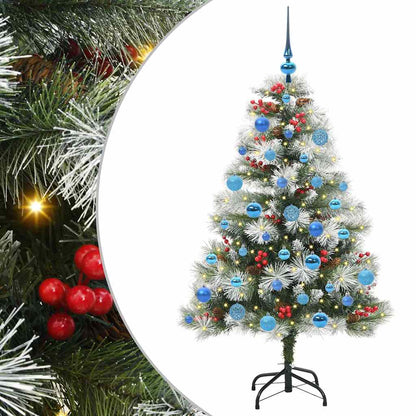 vidaXL Artificial Christmas Tree Green and white 150 cm - 46006