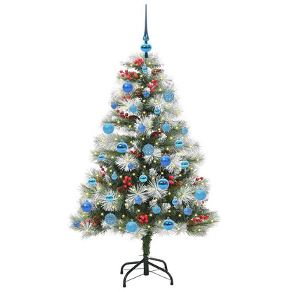 vidaXL Artificial Christmas Tree Green and white 150 cm - 46006