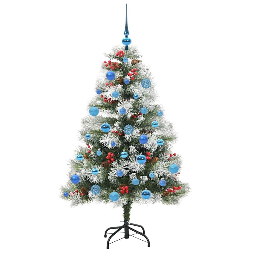 vidaXL Artificial Christmas Tree Green and white 150 cm - 46006