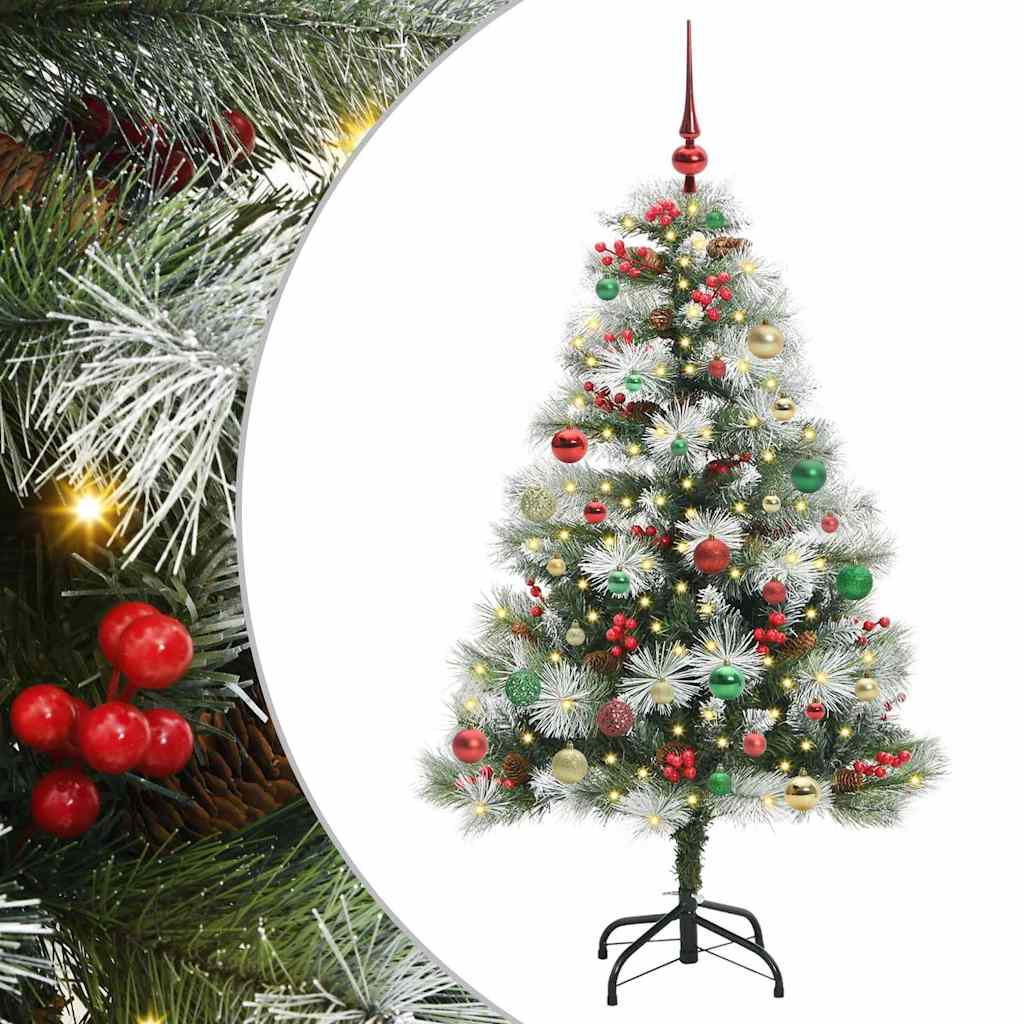 vidaXL Artificial Christmas Tree Green and white 150 cm - 46019