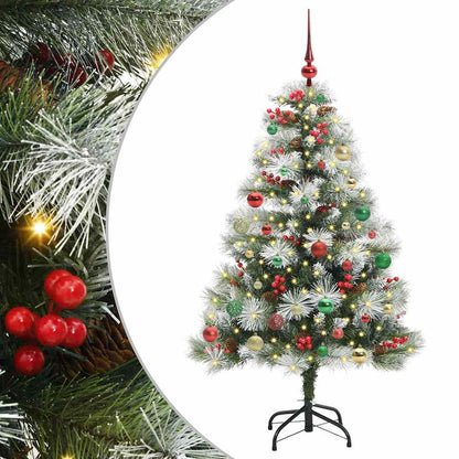 vidaXL Artificial Christmas Tree Green and white 150 cm - 46019