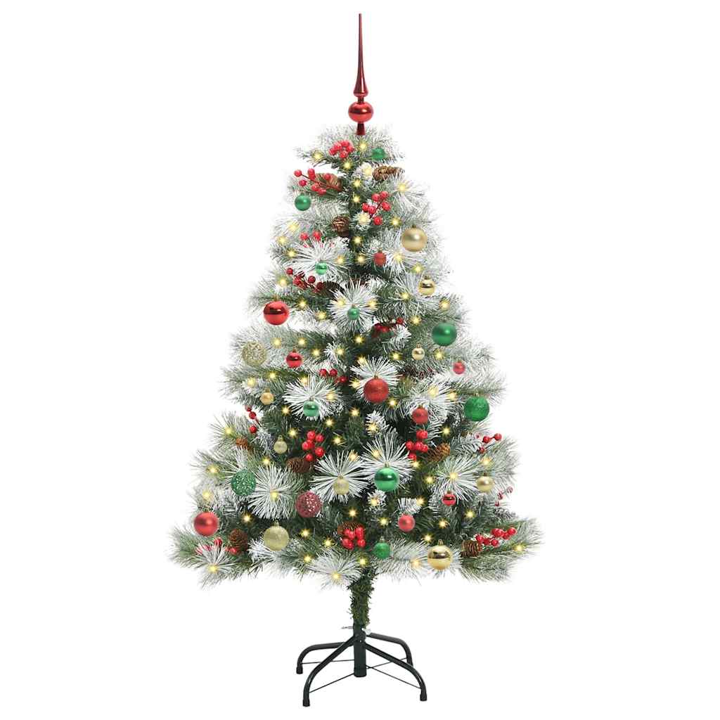 vidaXL Artificial Christmas Tree Green and white 150 cm - 46019